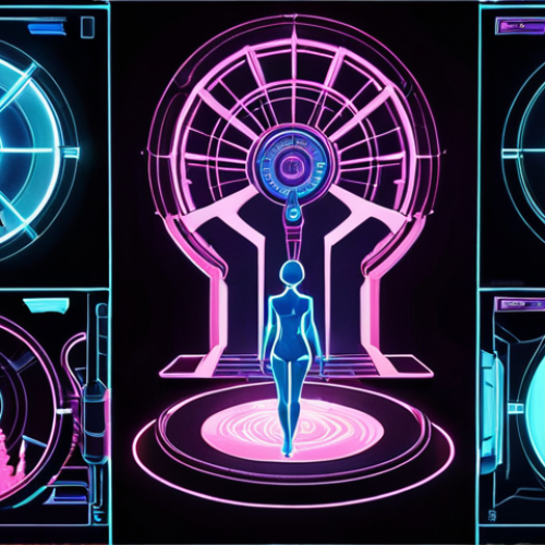 Home 9 **Prompt:** A vibrant, futuristic digital art piece depicting the evolution of a gaming community. In the center, a stylized portal or emblem reminiscent of "Reverse: 1999" emits a glow, symbolizing inspiration. Around it, various hands and figures emerge, transitioning from passive observers to active creators: one sketching intricate fan art, another typing compelling fan fiction on a holographic interface, a third composing music with glowing notes, and another dissecting complex lore. The scene should be dynamic, full of creative energy, showcasing the collective passion and diverse talents transforming the game's world. Emphasize light, connection, and the blossoming of community-driven content.