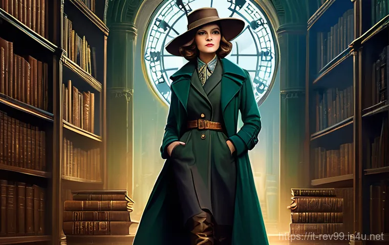 리버스 1999 추천 게임 유튜버 - Image Prompt 1: Enigmatic Arcanist in a Retro European Setting**