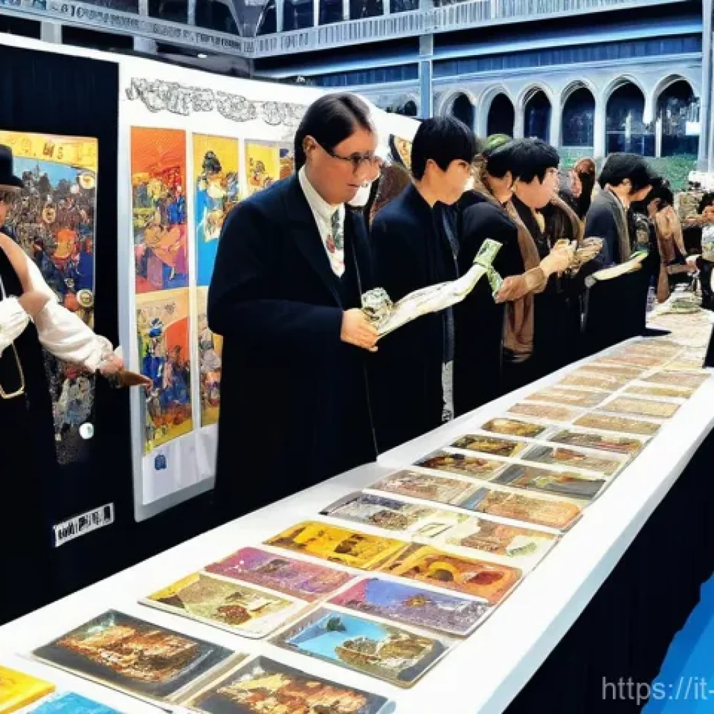 리버스 1999 팬덤의 문화적 영향 - **Prompt: Italian "Reverse: 1999" Fandom Convention**
"A lively, vibrant scene inside a large, b...