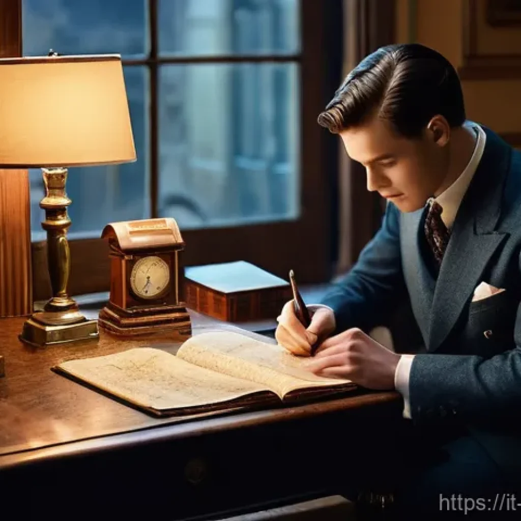 리버스 1999 글로벌 서버 간 차이 - **Prompt:** A young, determined Timekeeper, dressed in a stylish 1920s-inspired tailored suit, sits ...