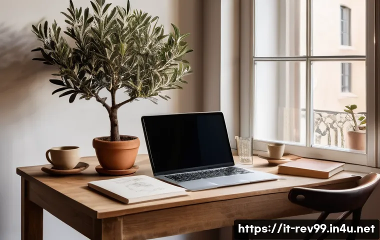 리버스 1999 장기 목표 설정 - A serene and inspiring home office scene bathed in warm natural light during a sunny Italian morning...