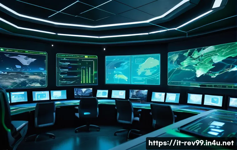 리버스 1999 장기적인 육성 전략 - A detailed futuristic strategy game command center, showcasing a large digital map with highlighted ...