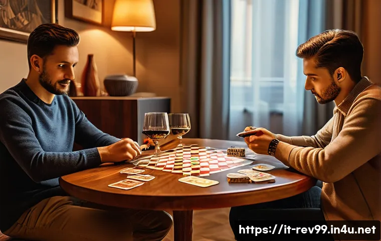 리버스 1999 초보자를 위한 팁 - A detailed scene of a strategic board game session resembling Reverse:1999, featuring two focused pl...