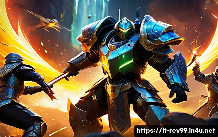 리버스 1999 캐릭터 전투력 계산 - A dynamic fantasy RPG battle scene featuring a diverse team of heroes in detailed armor and tactical...