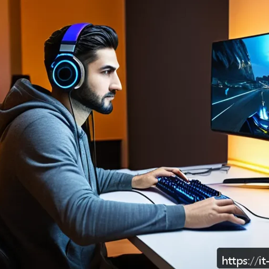 리버스 1999 자동 진행 모드 최적화 - A modern gaming setup focused on optimizing internet connection for smooth gameplay: a sleek desk wi...