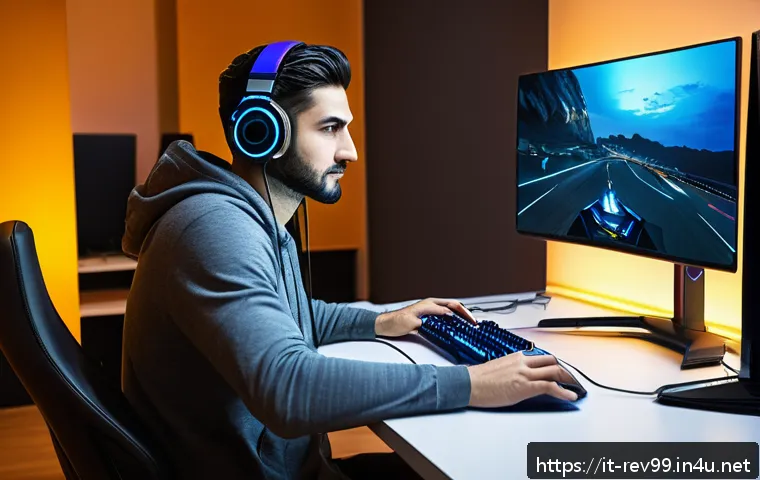 리버스 1999 자동 진행 모드 최적화 - A modern gaming setup focused on optimizing internet connection for smooth gameplay: a sleek desk wi...