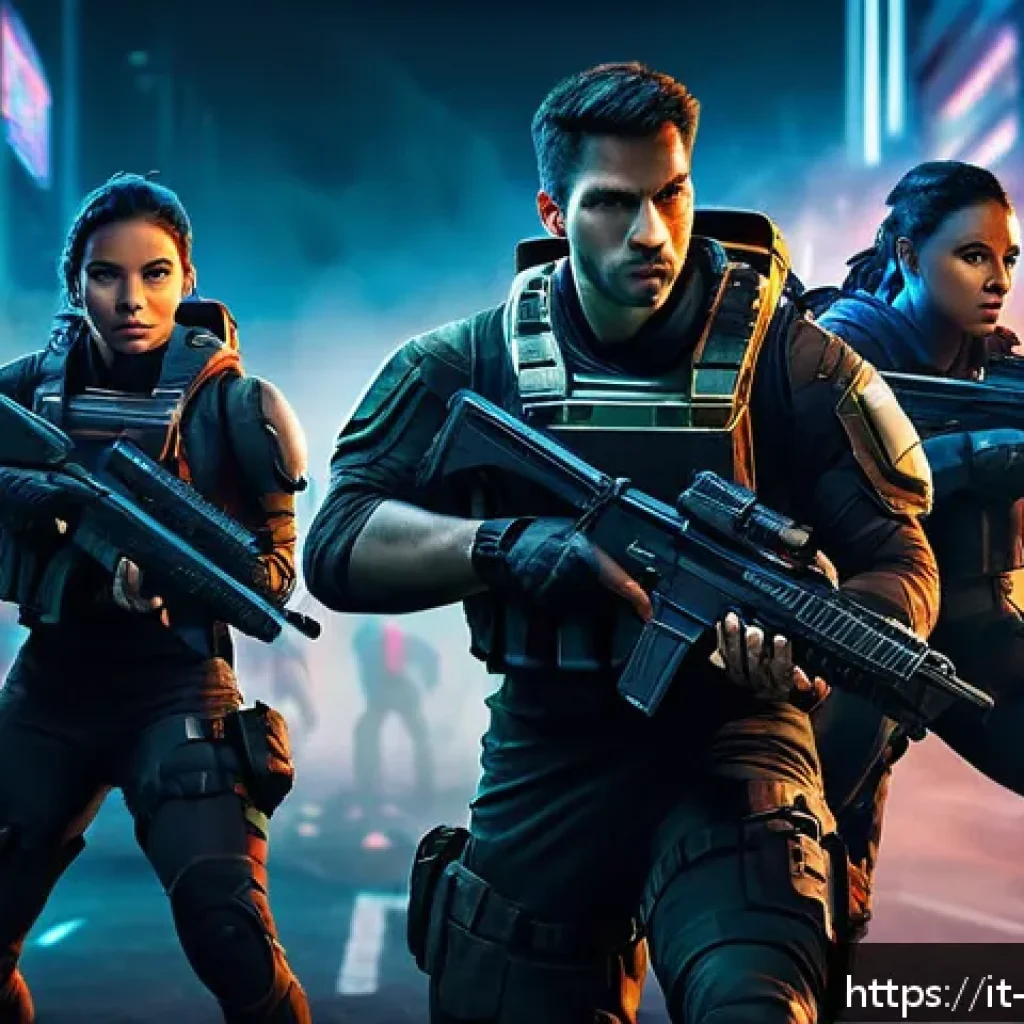 리버스 1999 게임 내 통계 - A tactical gaming scene featuring three distinct characters preparing for battle in a futuristic urb...
